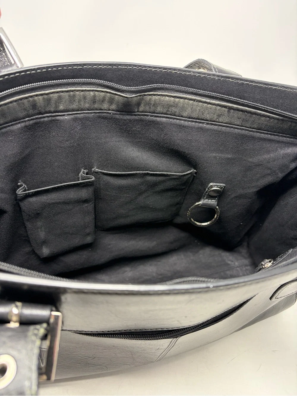 Vintage Y2K Marshall Fields Leather Briefcase Tote